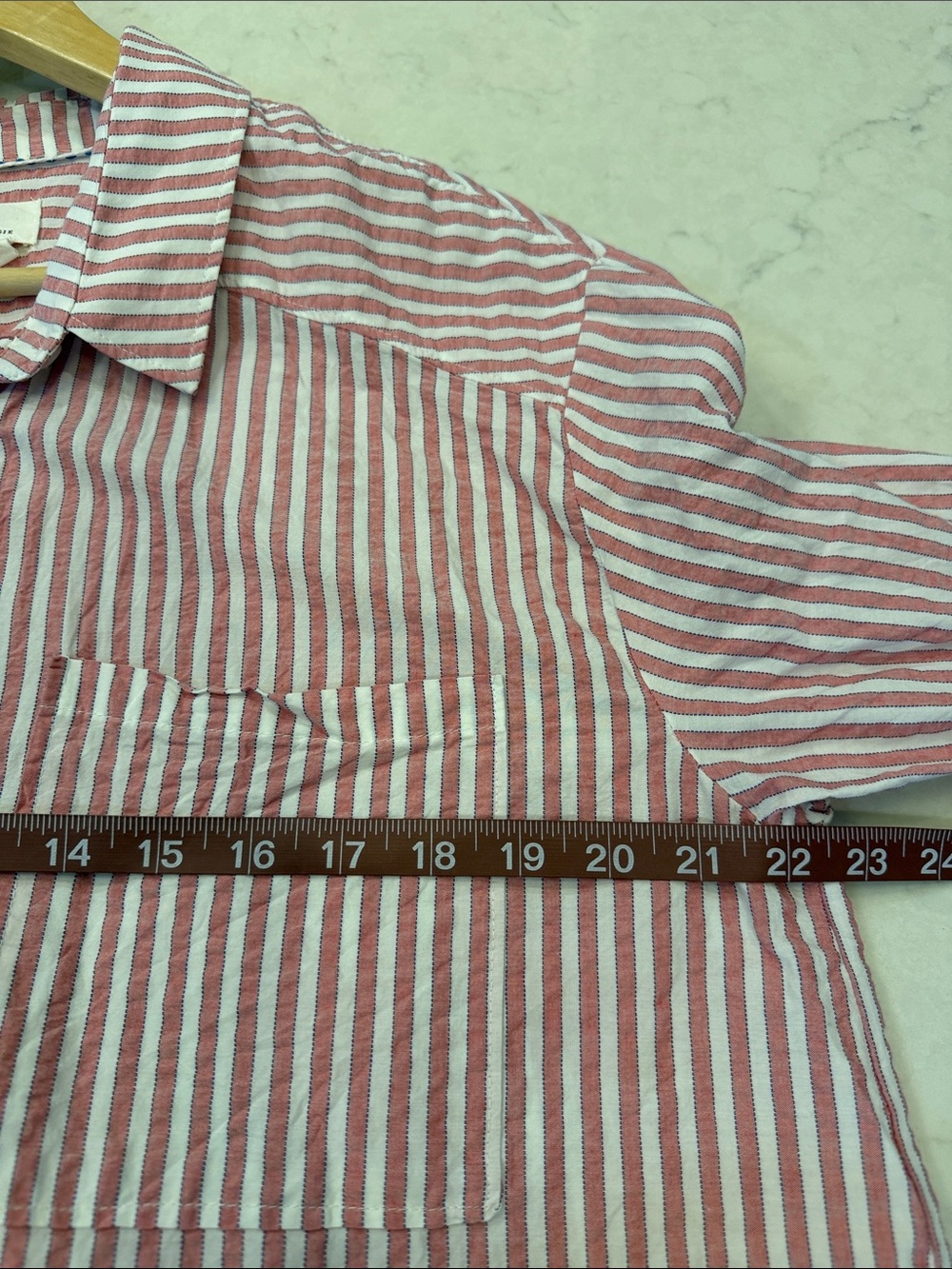 Anthropologie Oversized Striped Long-Sleeve Blouse Size Large - Picture 5 of 8